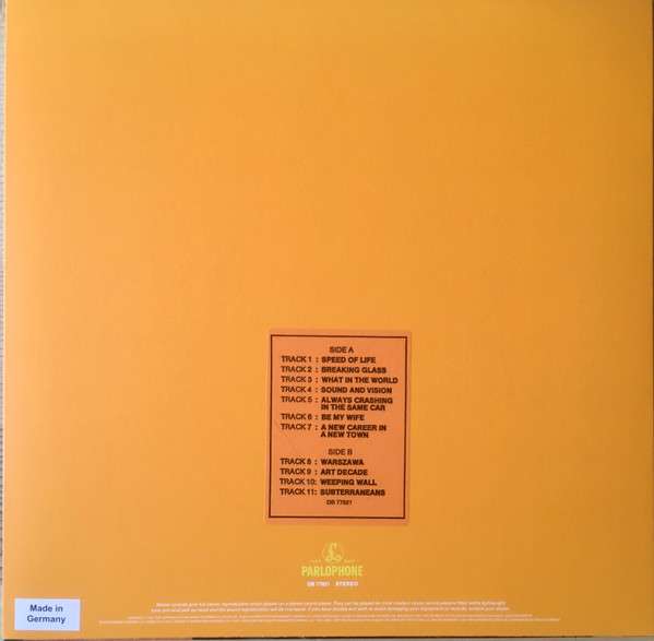 David Bowie – Low LP Orange